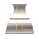 Stainless Steel Custom Range Hood with Pot Rails
