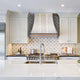 Sweep Stainless Steel Custom Range Hood with Metal Bands