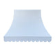 Scalloped White Stainless Steel Custom Range Hood