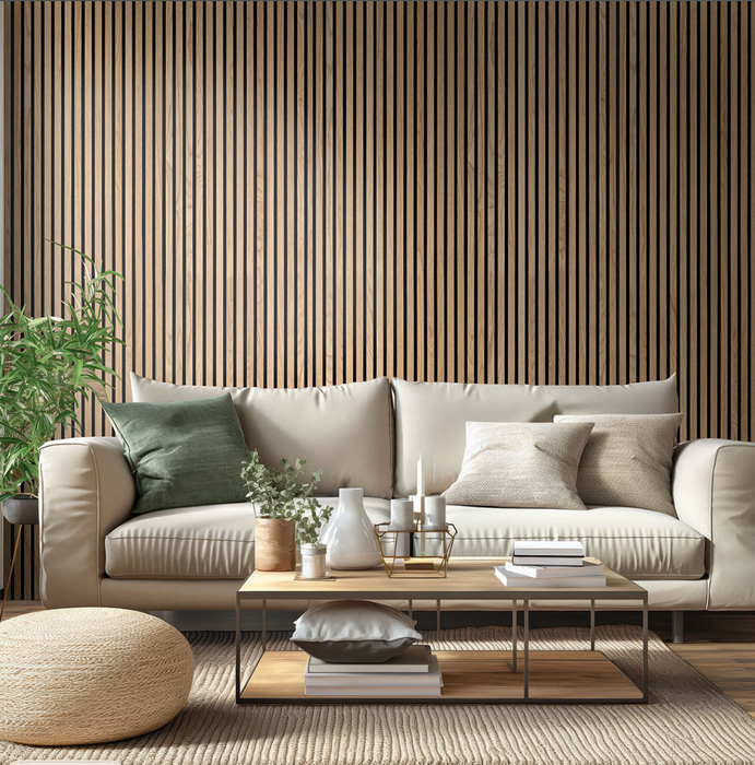 MSI Natural Acoustic Wood Slat Wall Panels WPNL-ACWFLTNATU9.5X120