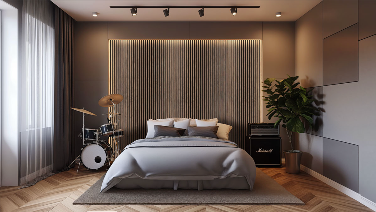 MSI Tawny Acoustic Wood Slat Wall Panels WPNL-ACWFLTTAWN9.5X94.5