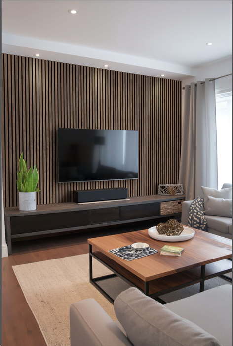 MSI Tawny Acoustic Wood Slat Wall Panels WPNL-ACWFLTTAWN9.5X94.5