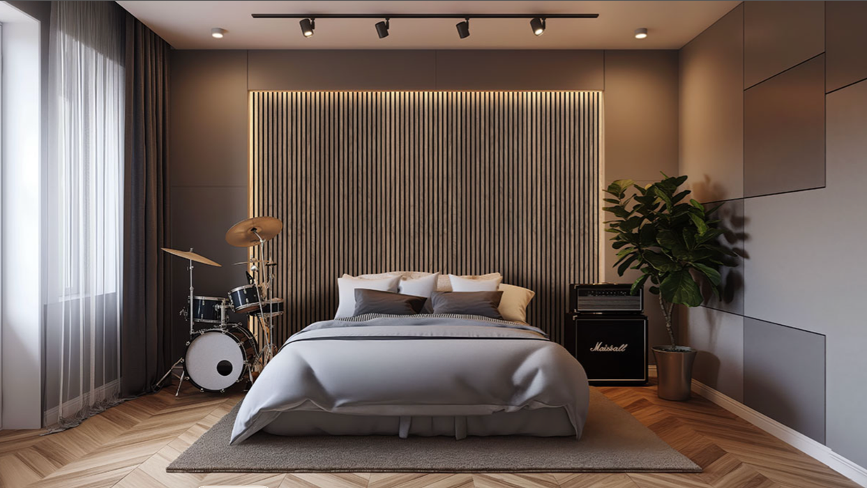 MSI Tawny Acoustic Wood Slat Wall Panels WPNL-ACWFLTTAWN9.5X120
