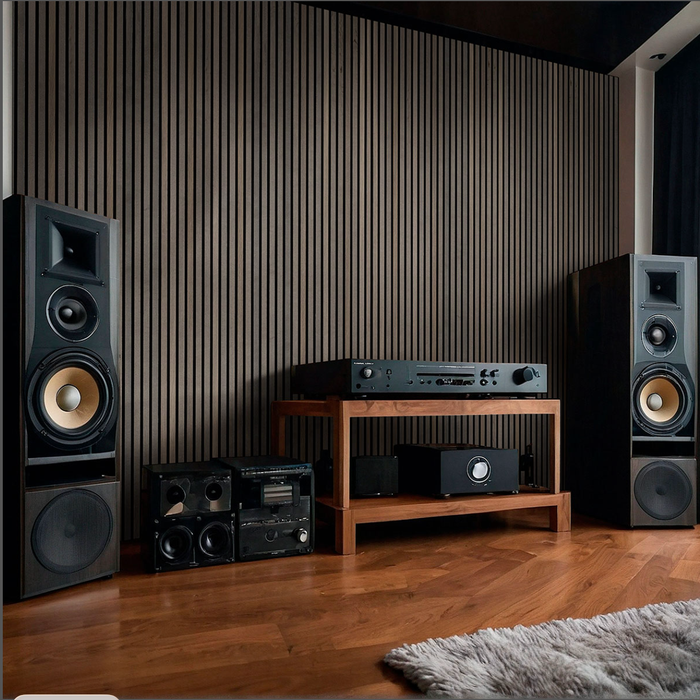 MSI Umber Acoustic Wood Slat Wall Panels WPNL-ACWFLTUMBE9.5X94.5