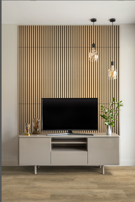 MSI Almond 24x48 Acoustic Wood Slat WPNL-ACWFLTHARALM24X48