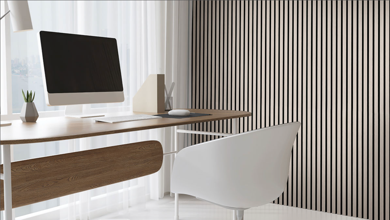 MSI Fog Acoustic Wood Slat Panels WPNL-ACWFLTFOG9.5X94.5