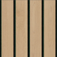 MSI Macro Acoustic Wood Slat Panels WPNL-ACWFLTNATMAC10.63X94.5