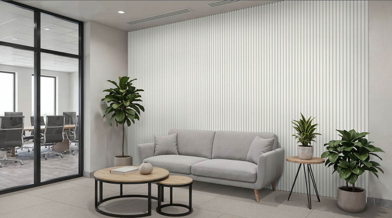 MSI White Acoustic Slat Wall Panel WPNL-ACWFLTWHI9.5X94.5