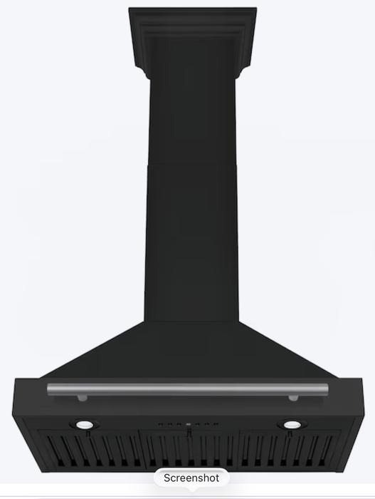 ZLINE 30" Black Stainless Steel, Wall-Mounted Range Hood BSKB4L-30-KST