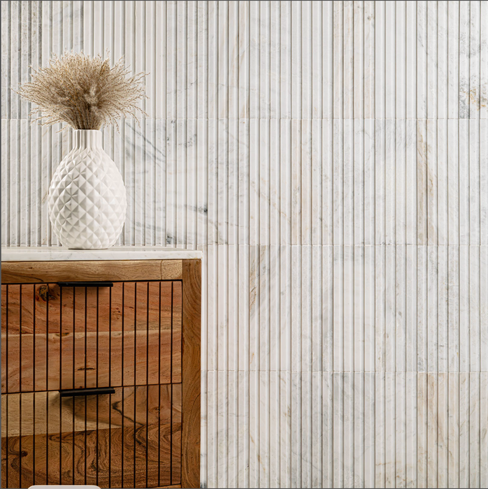 MSI Arabescato Venato Tile 4x12 Slat Honed TARAVEN412SLTH