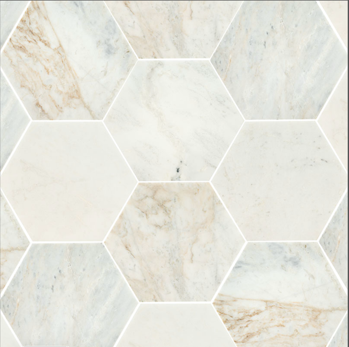 MSI ARABESCATO VENATO 8" HEXAGON HONED TARAVEN8HEXH
