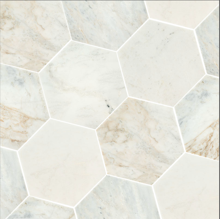 MSI ARABESCATO VENATO 8" HEXAGON HONED TARAVEN8HEXH