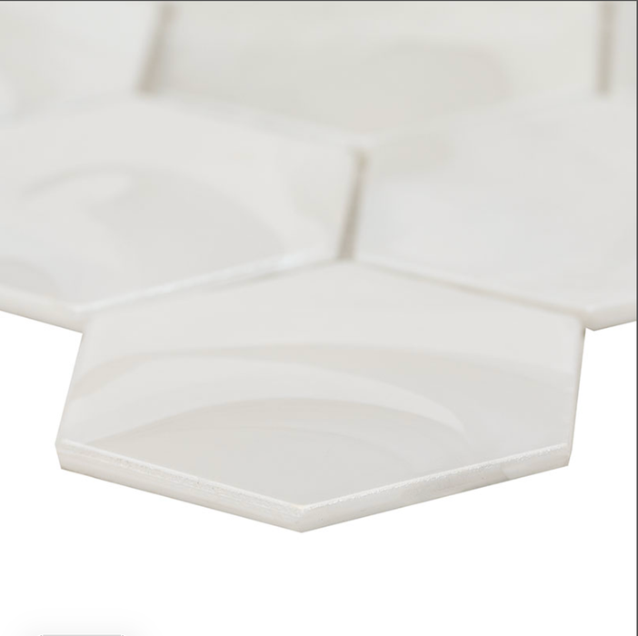 MSI Akoya Pearl 3" Hexagon Mosaic Tile SMOT-GLS-AKOPEAHEX6MM