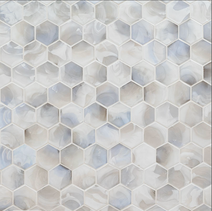 MSI Akoya Pearl 3" Hexagon Mosaic Tile SMOT-GLS-AKOPEAHEX6MM