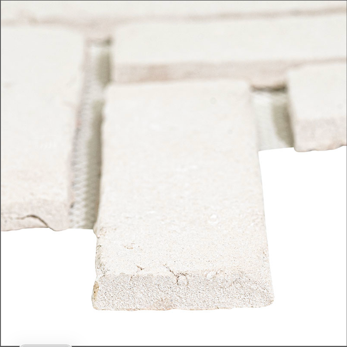MSI Alpine White Reclaimed Clay Brick - Herringbone SMOT-CLAHB-ALPWHI2.25X7.5