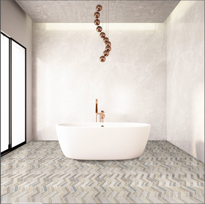 MSI Angora Polished Herringbone Tile SMOT-ANGORA-HBP