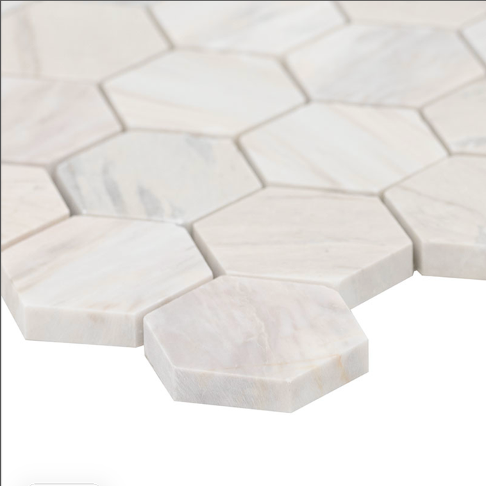 MSI Angora Polished 2" Hexagon Mosaic Tile SMOT-ANGORA-2HEXP