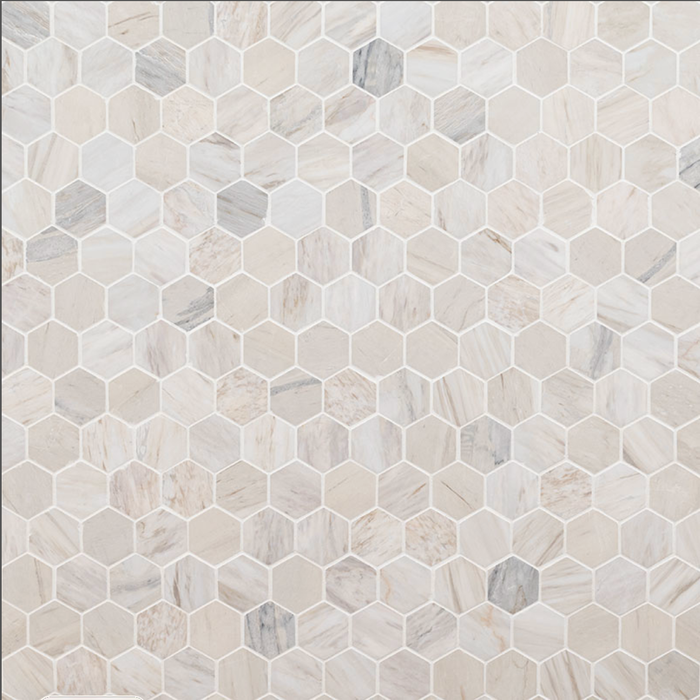 MSI Angora Polished 2" Hexagon Mosaic Tile SMOT-ANGORA-2HEXP