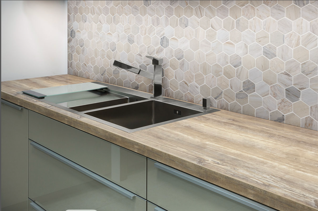 MSI Angora Polished 2" Hexagon Mosaic Tile SMOT-ANGORA-2HEXP