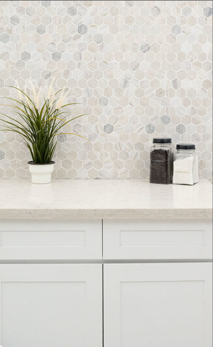 MSI Angora Polished 2" Hexagon Mosaic Tile SMOT-ANGORA-2HEXP