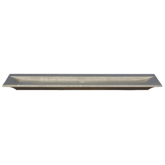 Seagrass Fossil Limestone Rectangular Vessel Sink Honed (W)16" (L)48" (H)2.5" SKU-NRSTC40 product shot front view