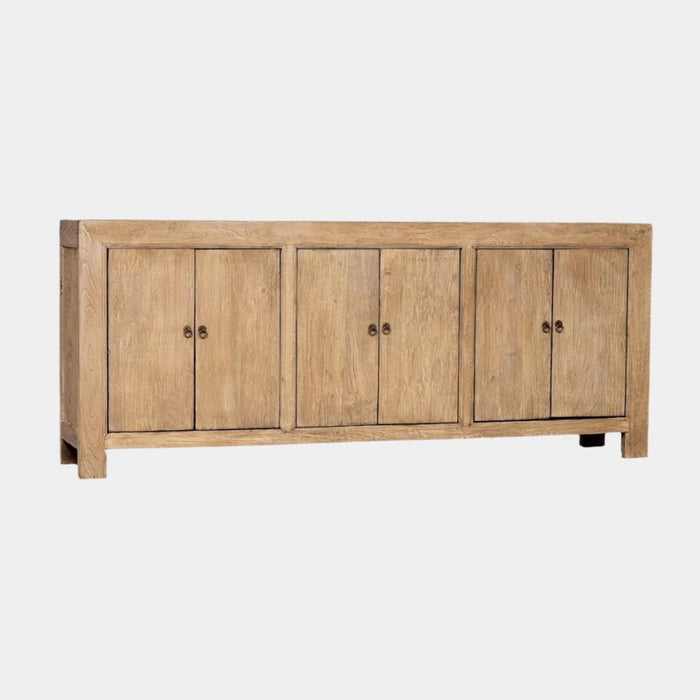 Six Door Elm Sideboard
