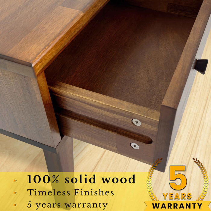 Acacia Sofia 1-Drawer Solid Wood Nightstand