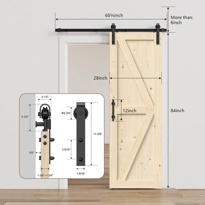 Solid Pine Barn Doors with Track Kit