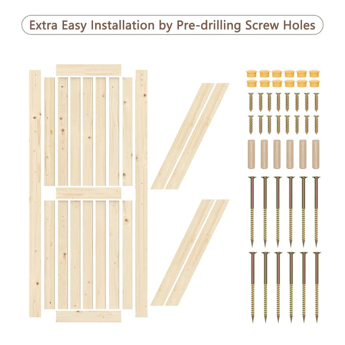 Solid Pine Barn Doors with Track Kit