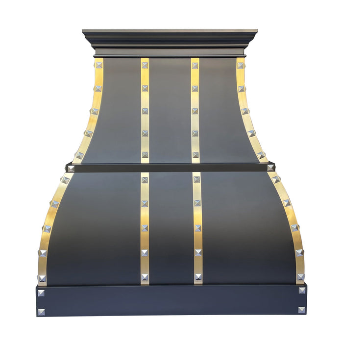 Stainless Steel Custom Range Hood with Square Rivets