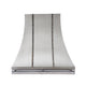 Stainless Steel Custom Range Hoods with Dark Copper Strap and Pot Rail