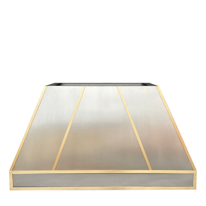 Tapered Brushed Silver Stainless Steel Custom Straight Oven Hoods