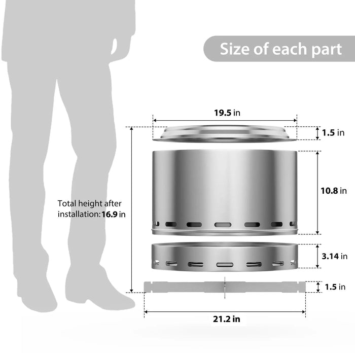 Stainless Steel Wood Burning Smokeless Outdoor Fire Pit