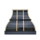 Bell Black Stainless Steel Custom Vent Hood with Brass Accents