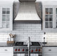 Curved Custom Stainless Steel Range Hoods with Bands