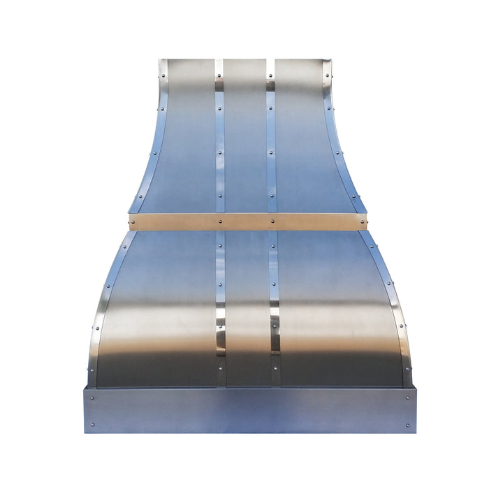 Custom Curved Stainless Steel Vent Hoods for Kitchen