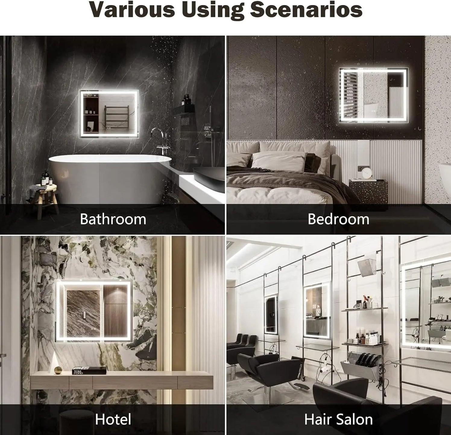 HAUSVITA Standard Center Glow LED Bathroom Mirror | FK&B — Farmhouse ...