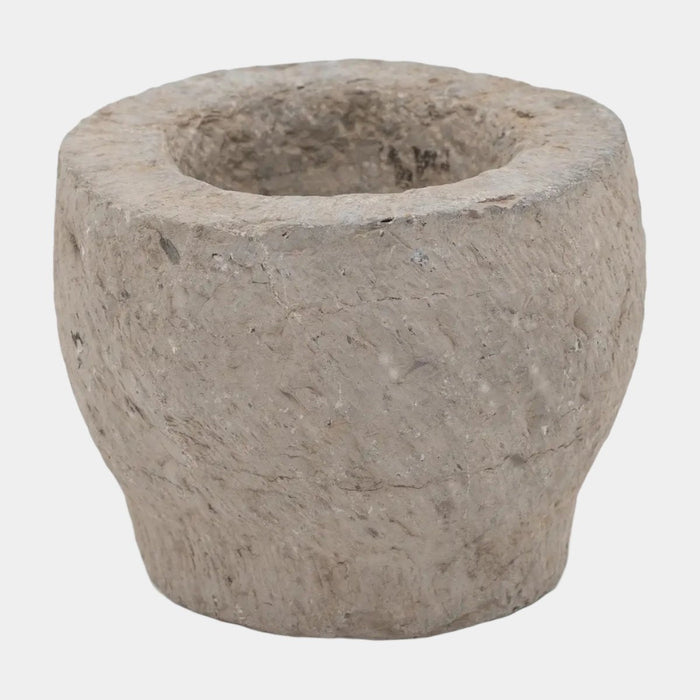 Carved Stone Mortar Bowl