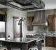 Sweep Stainless Steel Custom Range Hood with Brass Bands