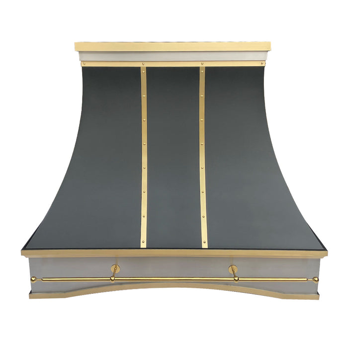 Custom Stainless Steel Kitchen Hoods with Arched Apron