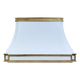 Sweep Stainless Steel Custom Range Hood with Brass Trim 61"W x 23"D x 38"H