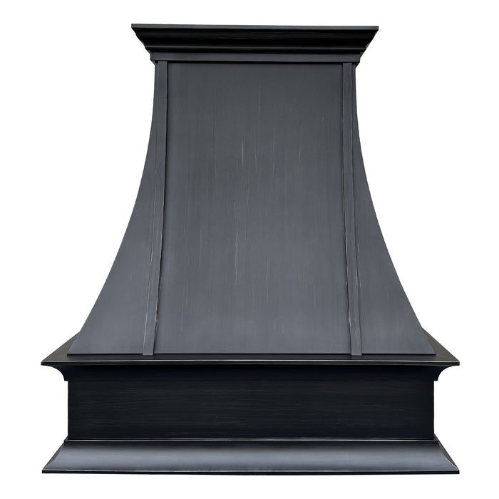 Sweep Style Custom Stainless Steel Range Hoods with Stepped Apron