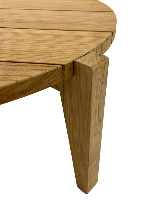 Strand Natural Teak Wood Circular Coffee Table - 25-33"