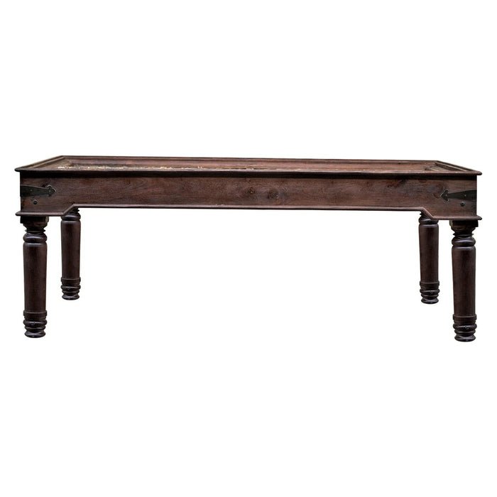 1800s Teak Wood Door 8- Seater Dining Table With Colored Patina