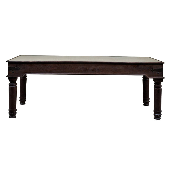 1800s Teak Wood Door 8- Seater Dining Table With Colored Patina