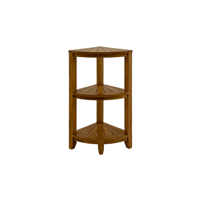 Stanley Teak Shower and Spa/Bathroom/Outdoor Corner Shelf