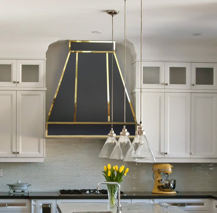 Tapered Custom Stainless Steel Range Hood for Modern Kitchen