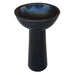 Toros Black Marble Natural Stone Pedestal Oval-top Sink Polished (W)17" (L)20" (H)33.5" SKU-NTRSTC20 product shot 