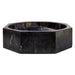 Toros Black Marble Octagon Natural Stone Vessel Sink Polished D16 H5 SKUEGETBOP166 side view
