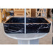 Toros Black Marble Rectangular Natural Stone sink semi Polished W14.4 L 20.3 H4.7 SKU T1-252 height measure view